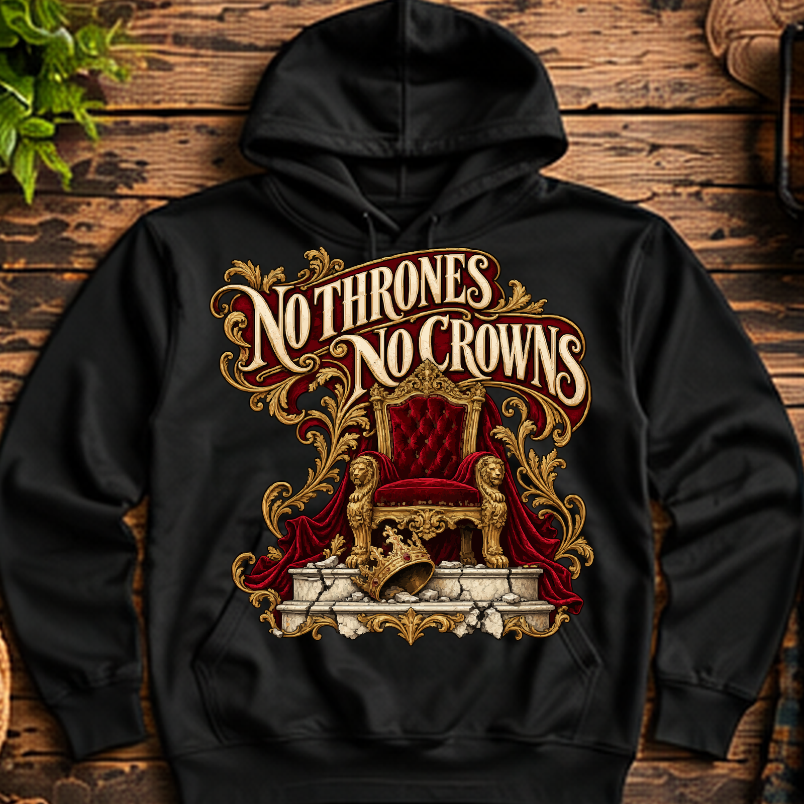 No Thrones No Crowns Pullover Hoodie