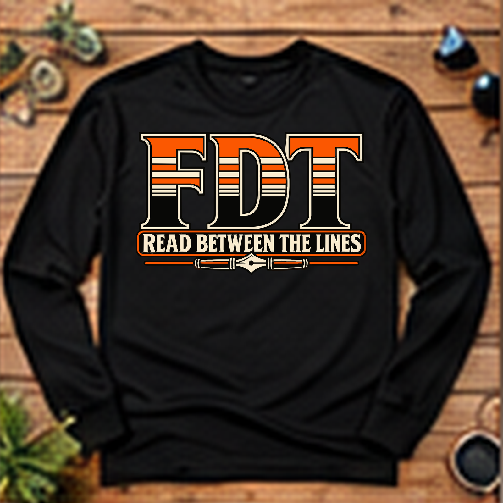 F D T Hidden Letters Long-Sleeve T-Shirt