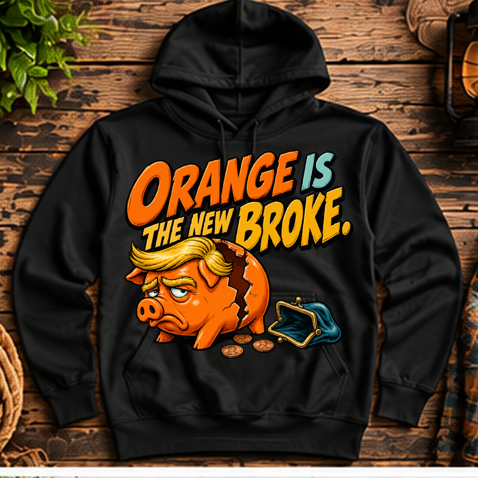 Orange Is the New Broke Pullover Hoodie