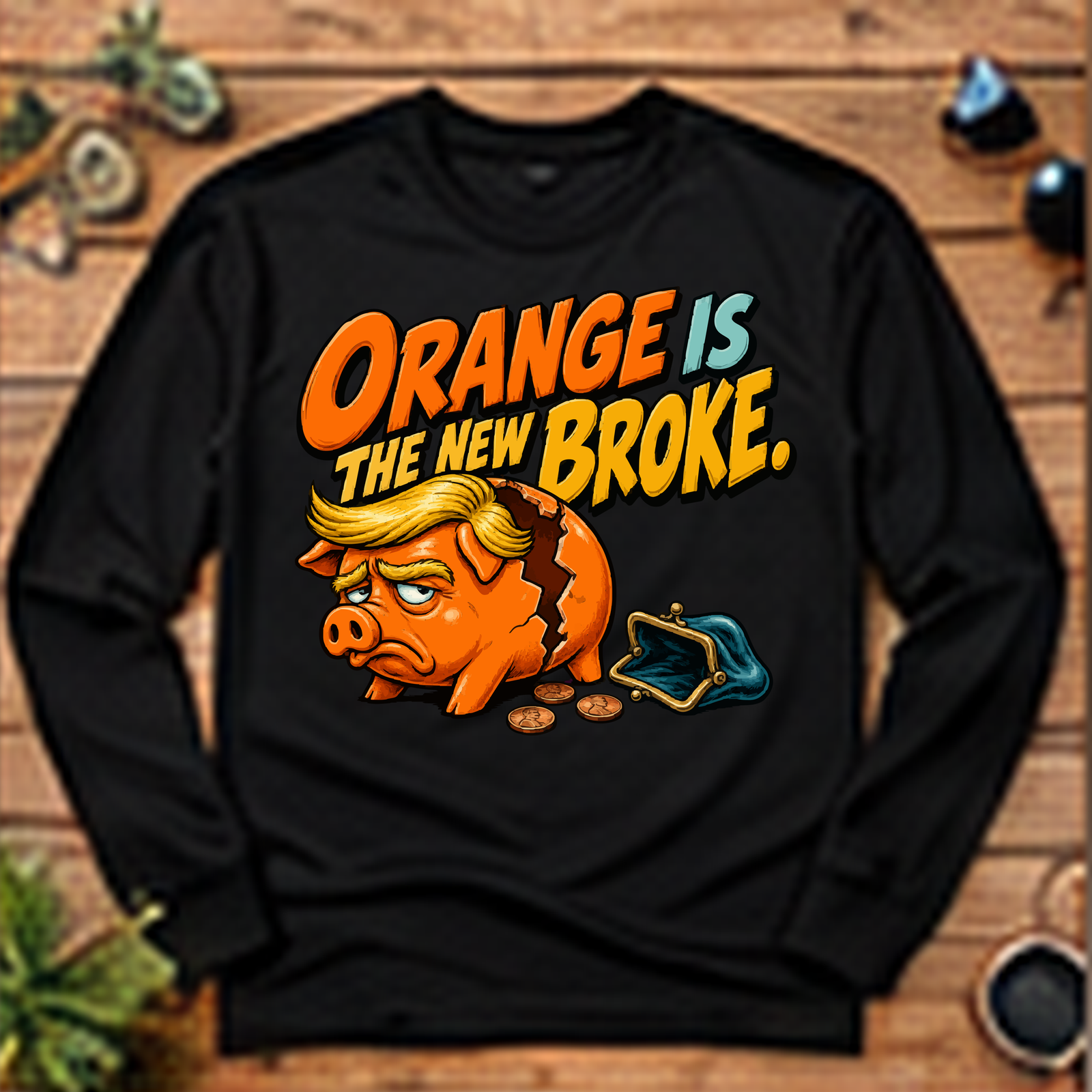 Orange Is the New Broke Long-Sleeve T-Shirt