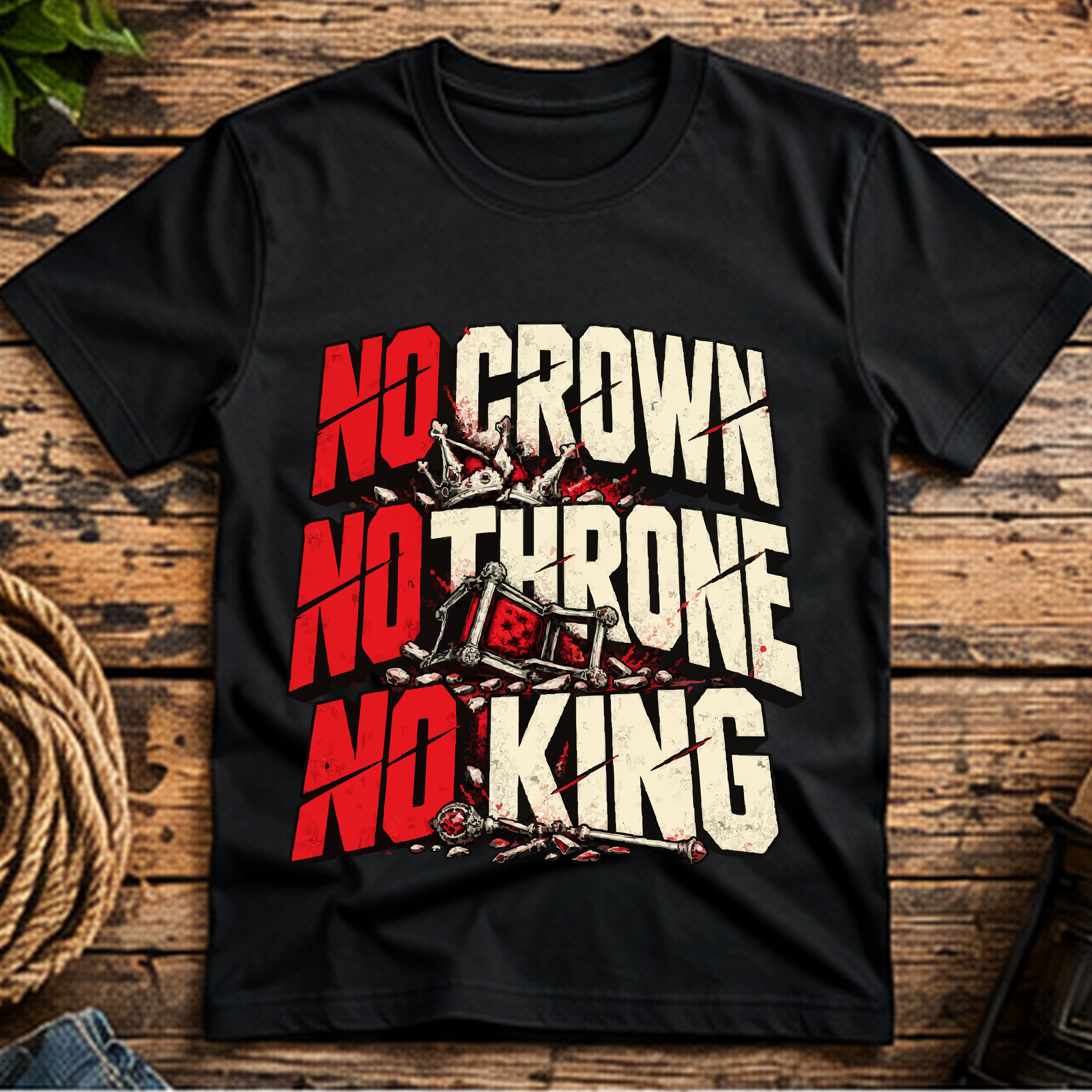 No Crown No Throne No King Short-Sleeve T-Shirt