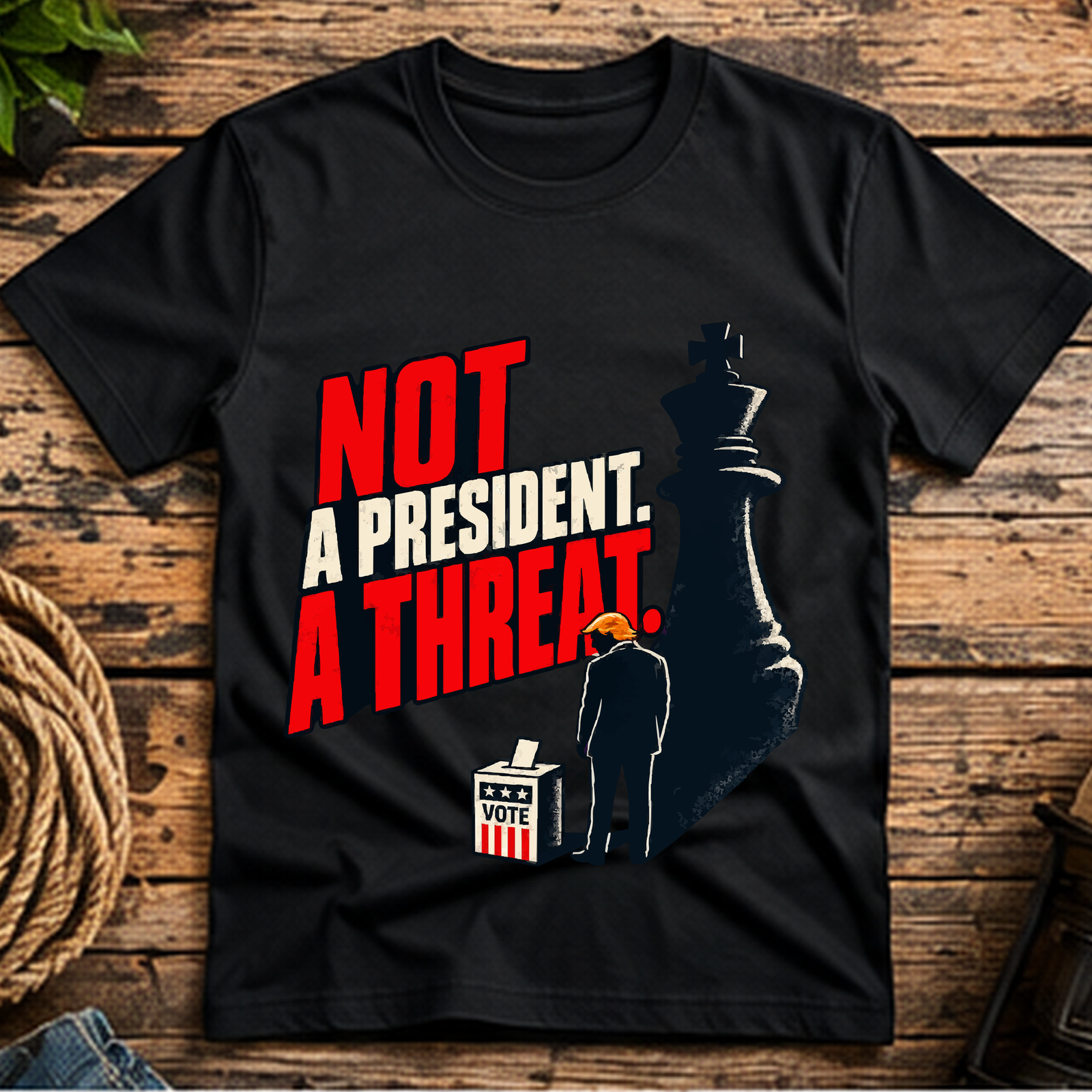Not a President. A Threat. Short-Sleeve T-Shirt