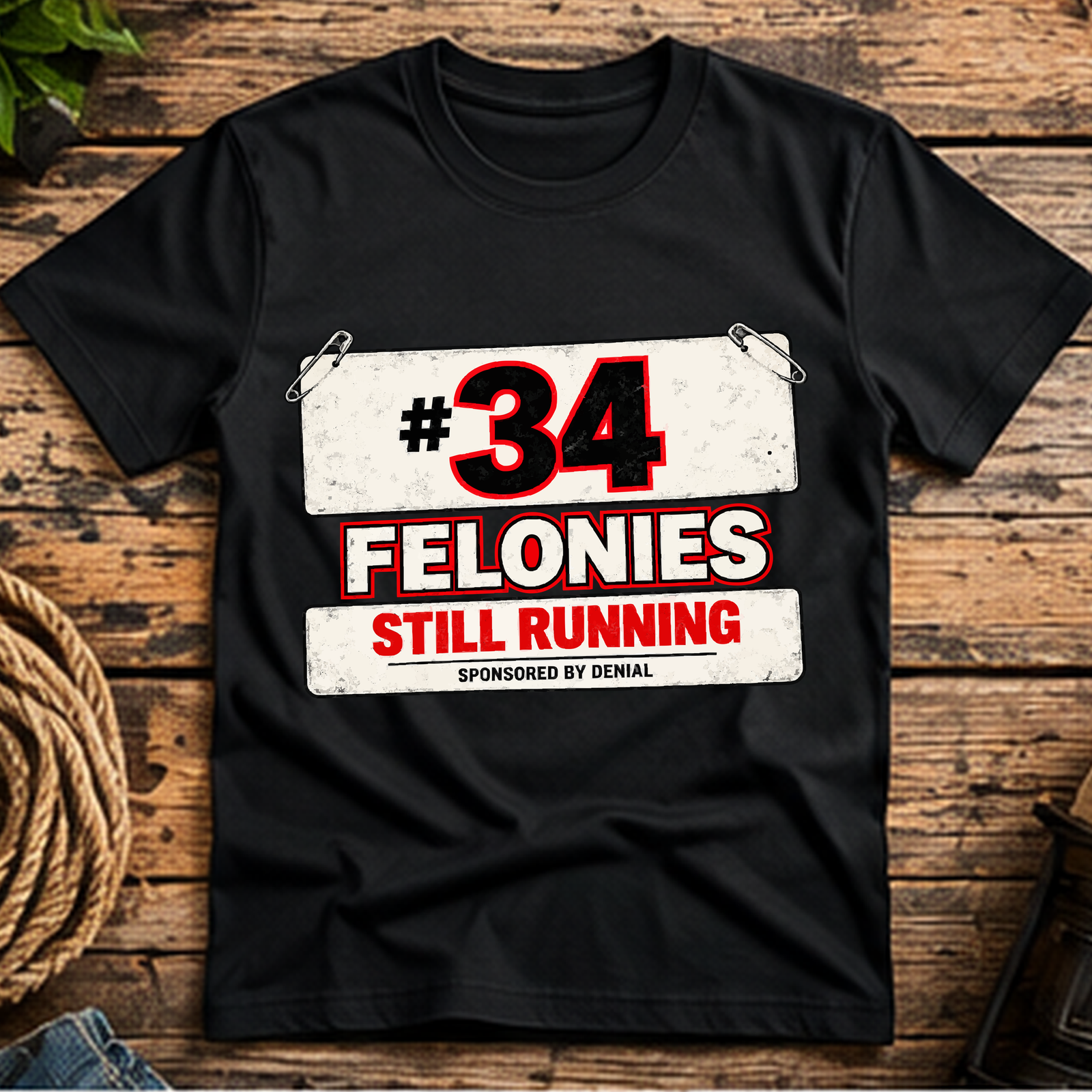 34 Felonies Still Running Short-Sleeve T-Shirt