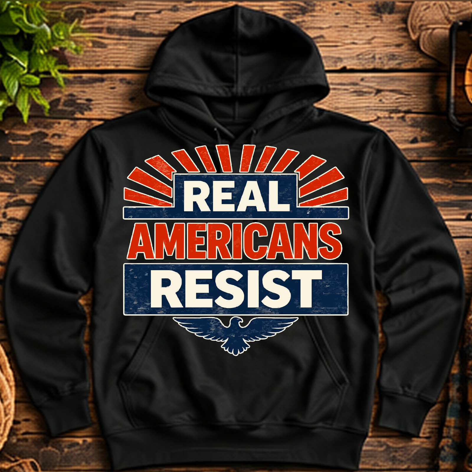 Real Americans Resist Pullover Hoodie