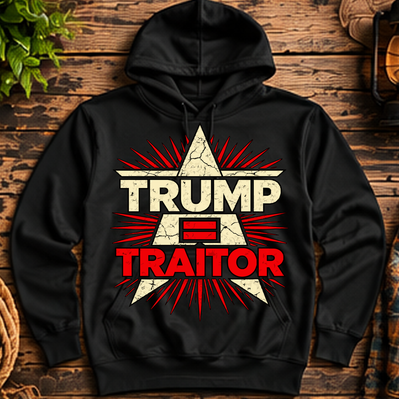 Trump Equals Traitor Pullover Hoodie